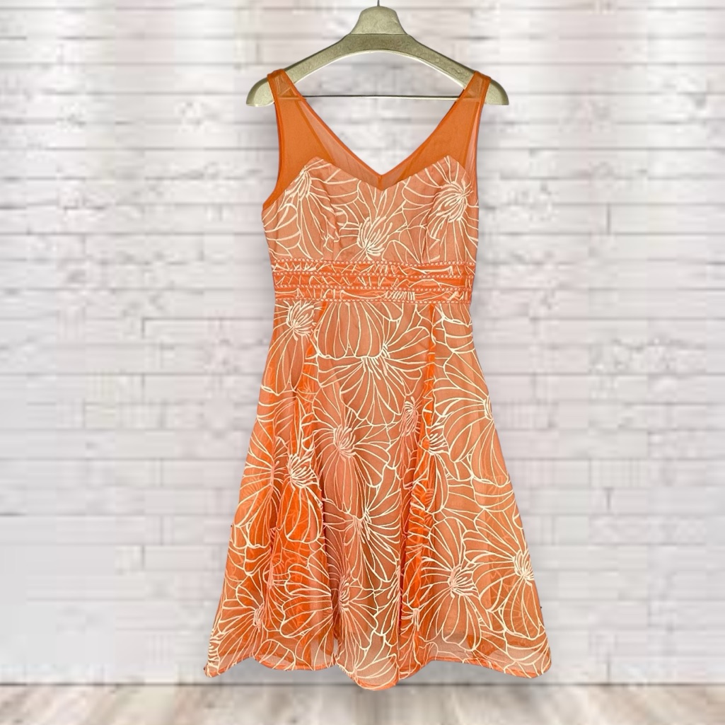 Anthro Moulinette Soeurs Calendula Orange Dress Size 8 Nwt